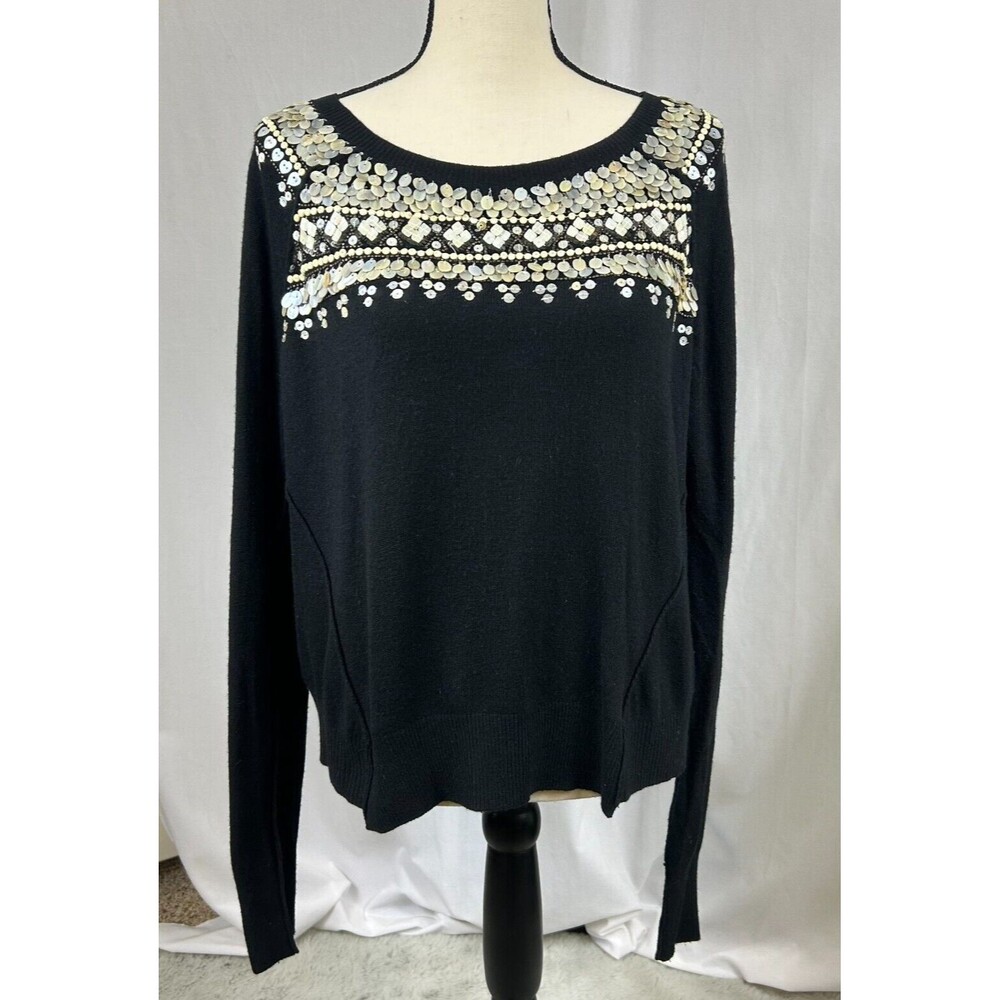 ALLSAINTS Pearl Fair Isle Jumper/Sweater- Hand Embellished Shells- US Sz 8 UK 12
